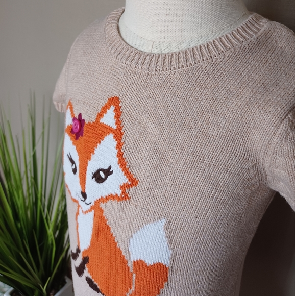 Gymboree Flower Fox Sweater Dress - Picture 3 of 7